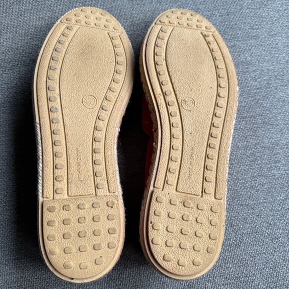 Verbenas Womens Carmen Red Leather Suede Espadrilles Flats Shoes Sz 40 US 9 - Picture 9 of 10